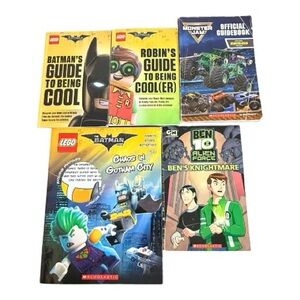 Kids Book Bundle LEGO Batman Ben 10 Monster Jam Set of 5